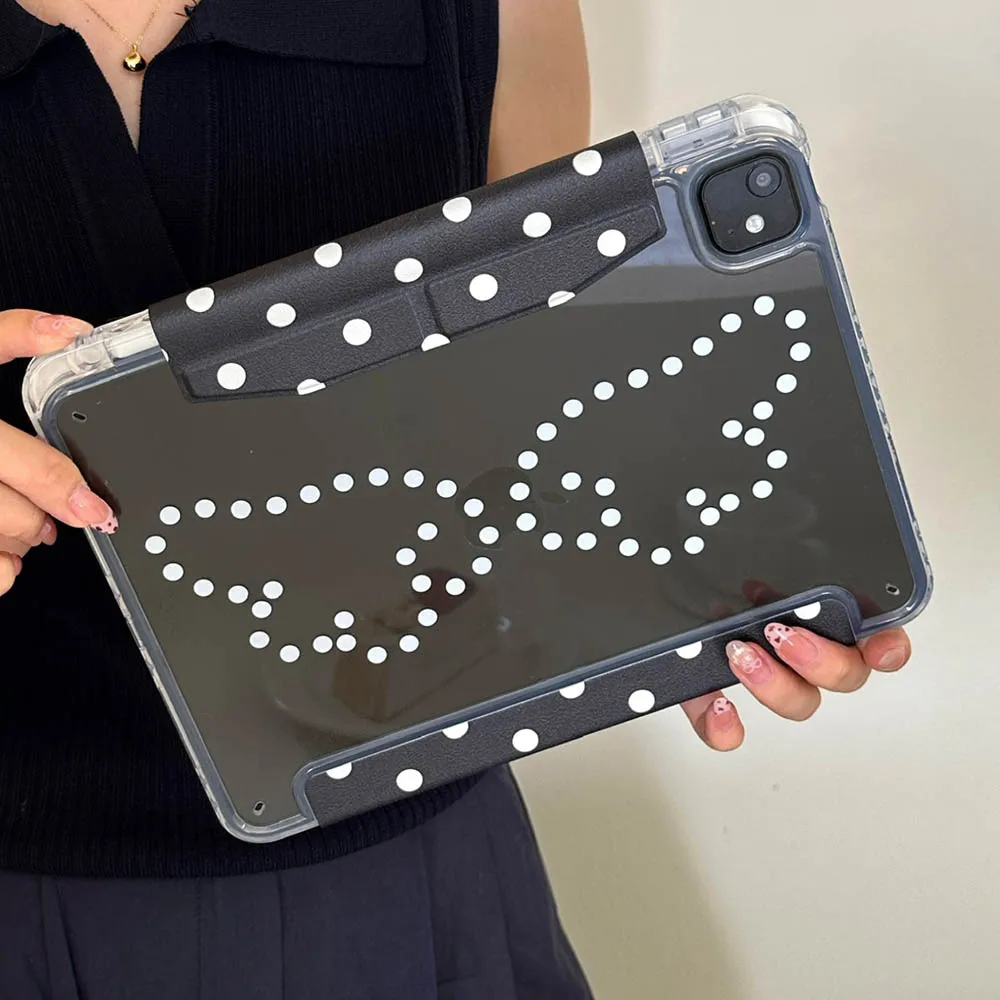 حافظة أجنحة الملاك منقط لجهاز iPad Air 11 حافظة iPad 10th 11th A16 9th غطاء iPad Pro11 4 5 10.9in 12.9 M2 M3 M4 حامل القلم الرصاص