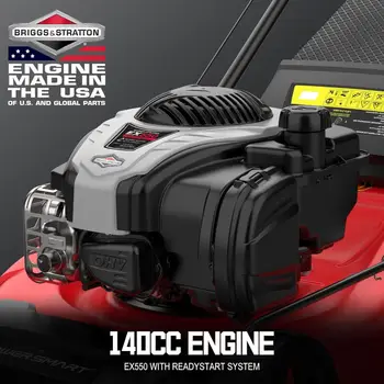 PowerSmart 自走式汽油割草機 21 英寸,配備 Briggs & Stratton E550 140cc 發動機,二合一碎草和集草功能 B8721S1 10 最佳銷售 自走式割草機 - №5