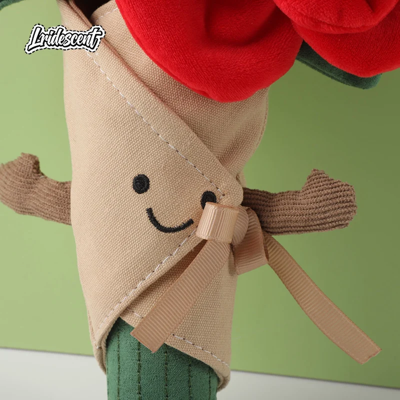 Qixi Valentinstag Geschenk Rosenförmige Plüschpuppe Geständnis Geschenk für Freundin Rosenstrauß Plüschfigur