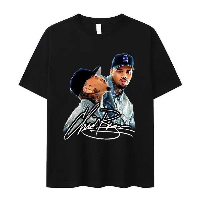 

Chris Brown 11:11 Tour 2024 Graphic T Shirts Men's Hip Hop Trend Gothic Clothing T-shirt Vintage Fashion Oversized Cotton Tshirt
