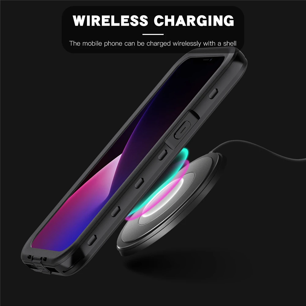 IP-68 Waterproof Dust Proof Clear Cover For iPhone X Xs Max Xr 12 13 Pro 11 Mini 6s 7 8 Plus Phone Case Shockproof Fundas Coque