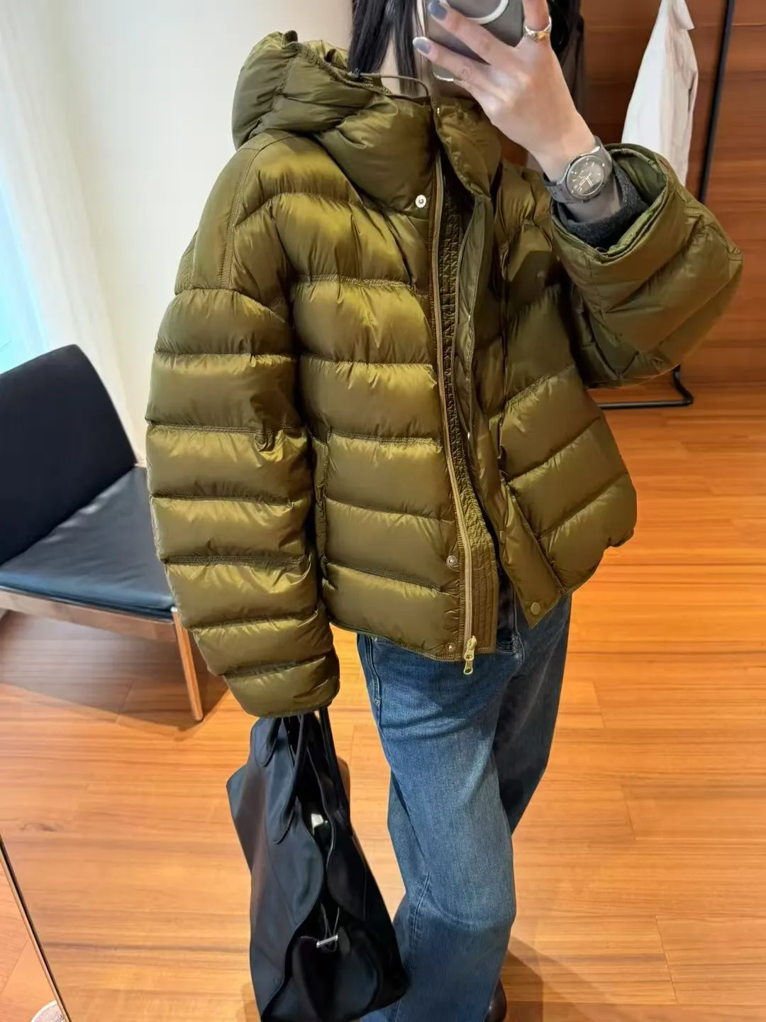 

Теплая однотонная куртка с капюшоном на пуху, свободного кроя, для повседневной носки, зимняя новинка, женское модное пальто