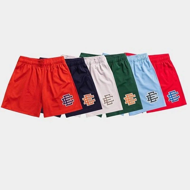 Nieuwe Zomerse Korte Eric Emanuel Ee Basic Mesh Klassiek Met Bloemenprint Gymshorts Heren Basketbalsport Strandshorts