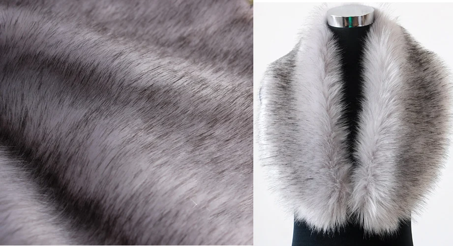 High-grade dye tip faux fur fabric,imitation fox fur,felt cloth,scarves  jacket material,fabric for patchwork,180cm*45cm/pcs