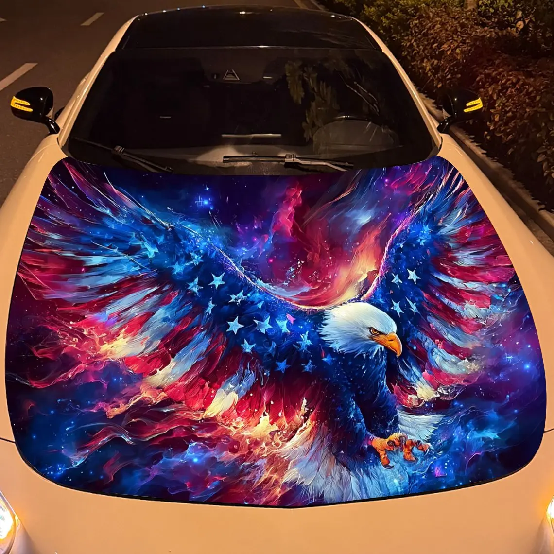 ستار سبانجلد بانر إليمنت إيجل يلتف الفينيل لأغطية السيارات، شارات PVC مقاومة للماء لغطاء السيارة، ملصقات ذاتية اللصق #5