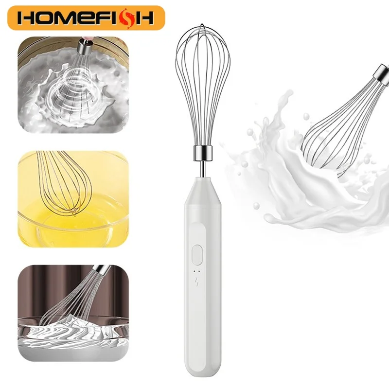 1 PCS Electric Milk Frother Handheld Egg Beater Coffee Milk Drink Egg Mixer Foamer Foamer Household Kitchen Cooking Tool