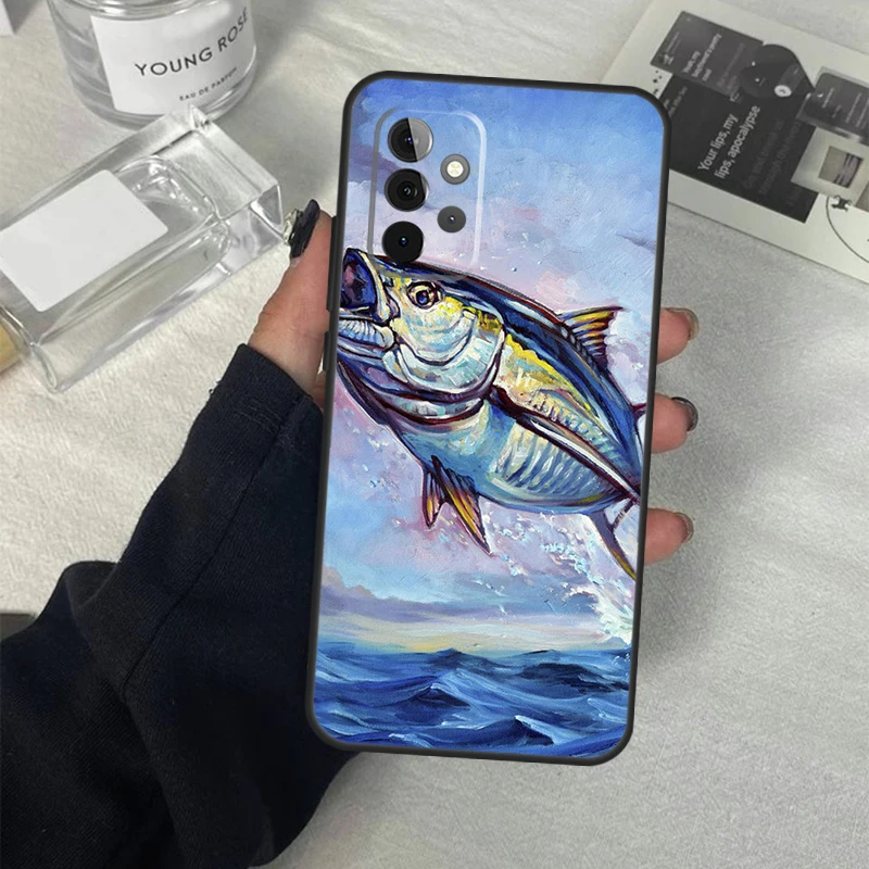 Bluefin Tuna Case For Samsung Galaxy A53 A33 A23 A13 A14 A24 A34 A54 A52 A32 A22 A12 A51 A71 A21S Cover