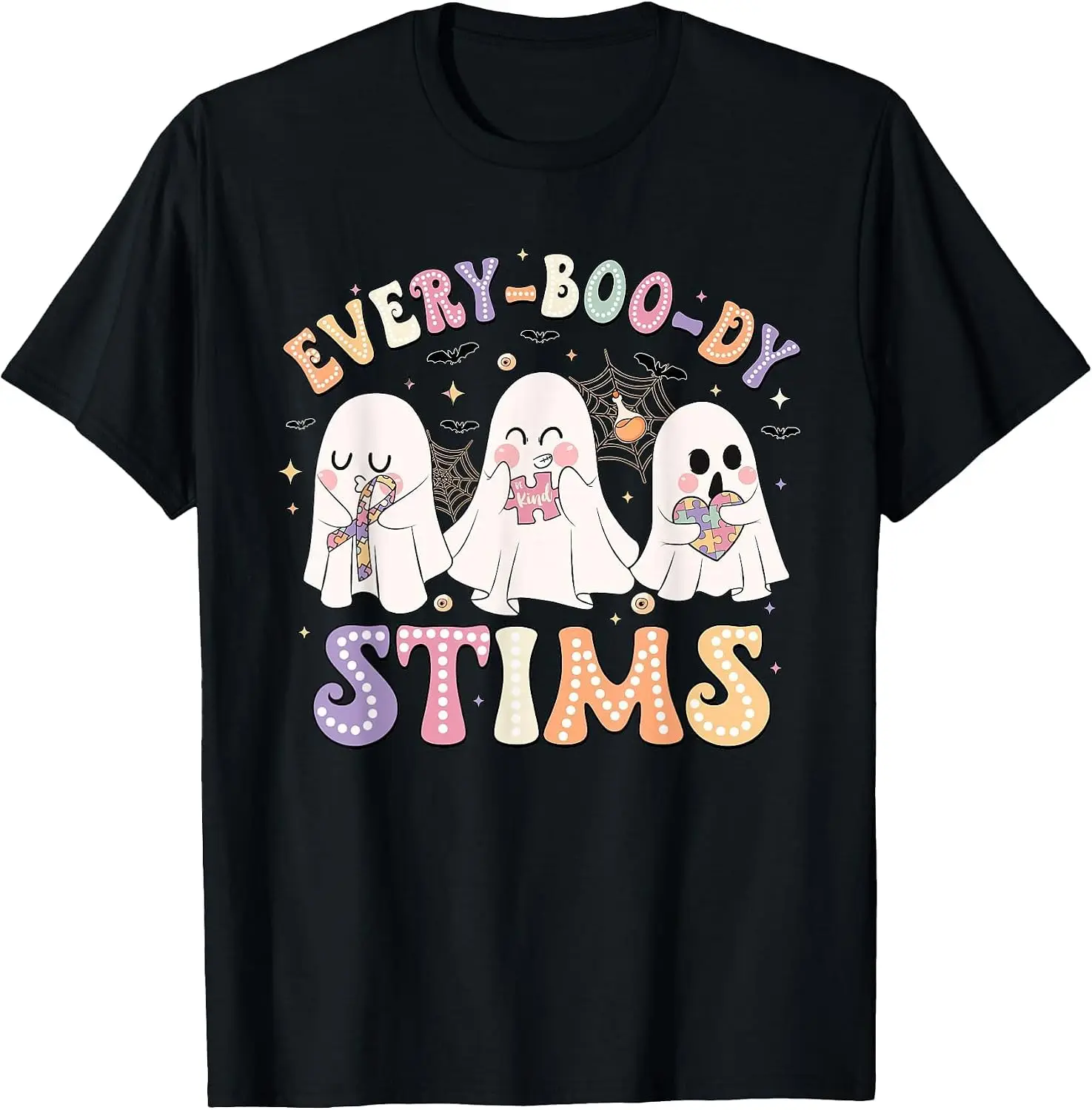 Spooky Autism T-Shirt vintage style tee  boxy fit tee black graphic tee 100% cotton men
