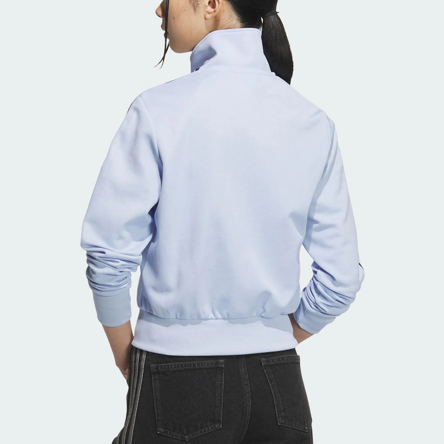 Adidas genuine clover women's classic three stripe high waisted jacket KB4517