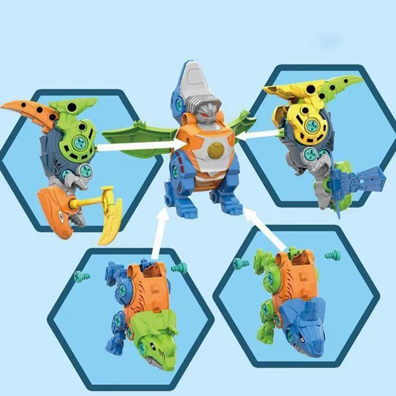 Ensemble de jeu d'assemblage de dinosaures pour enfants, jouets de construction de dinosaures, Take Note