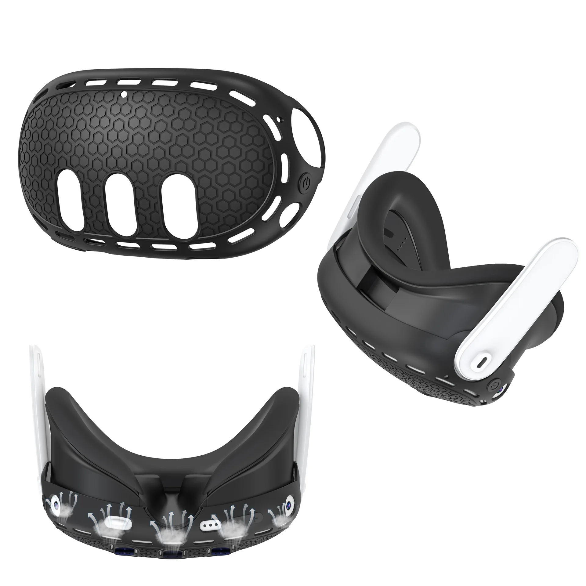 ل ميتا كويست 3 سماعة VR سيليكون واقية استبدال حامي غطاء المضادة للخدش شل ل ميتا كويست 3 الملحقات