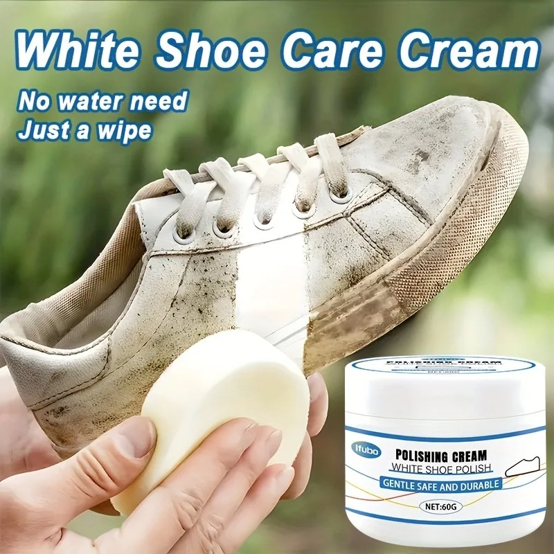 IFUBO White Shoe Cream: Fast-Effective Care & Restoration – Durable Plastic Formula for All-Color Sneakers/Boots/Canvas