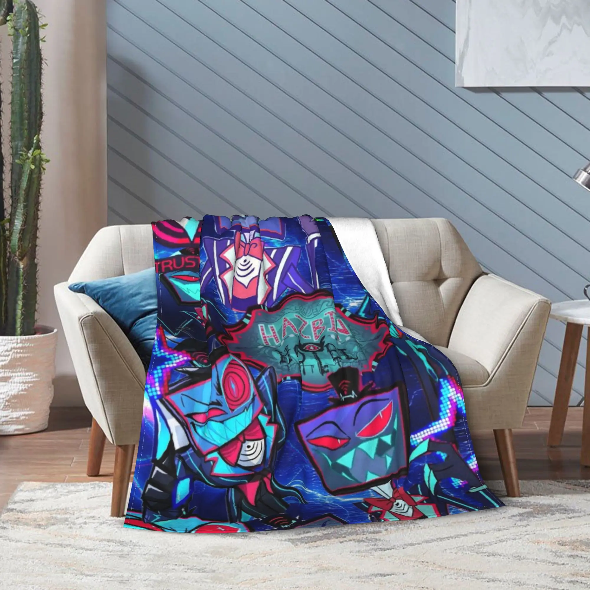 H-Hazbins H-Hotels vox 2 Gift Blanket For Men Women Cozy Soft  Throw Blankets for Living Room 50x60 Inches Multi-size