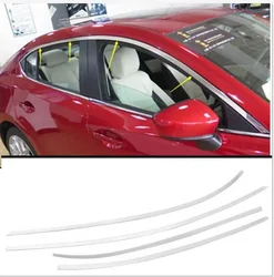 Upper Window Frame Cover Trim For Mazda 3 Axela M3 2014 2015 2016 2017 2018 4door 5door 4 pcs
