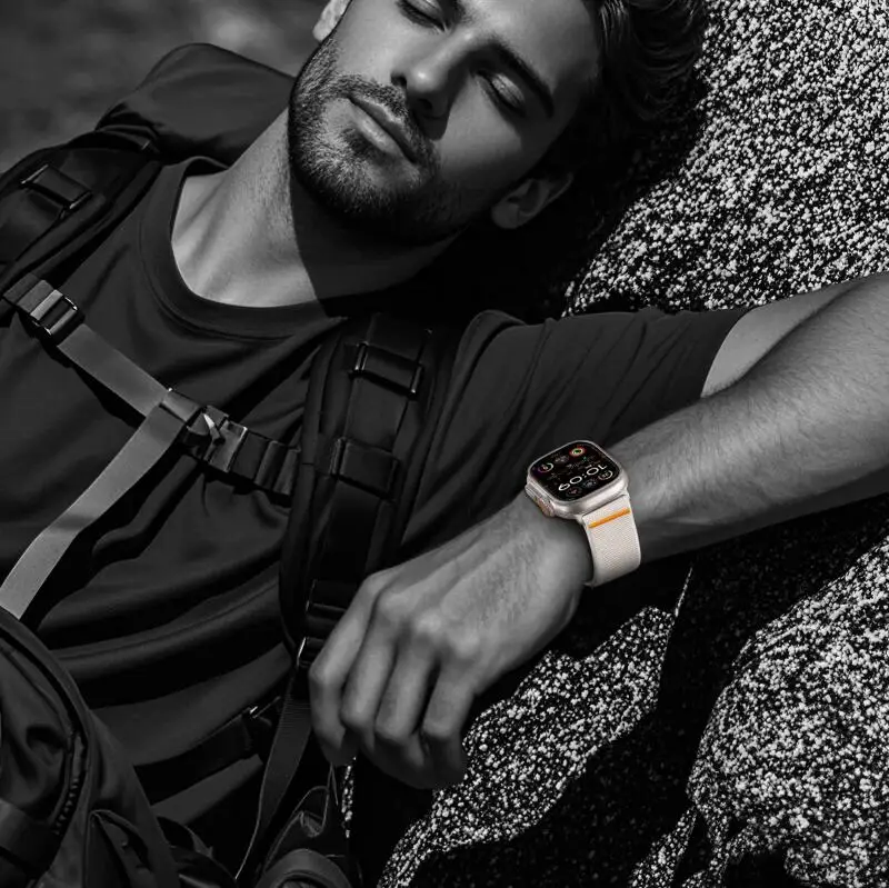 Bracelet magnétique en Nylon pour Apple Watch série 11 10 9 8 SE3 46mm 45mm 41mm 38 42 44 40mm, Bracelet de montre pour Iwatch Ultra 2 3 49mm