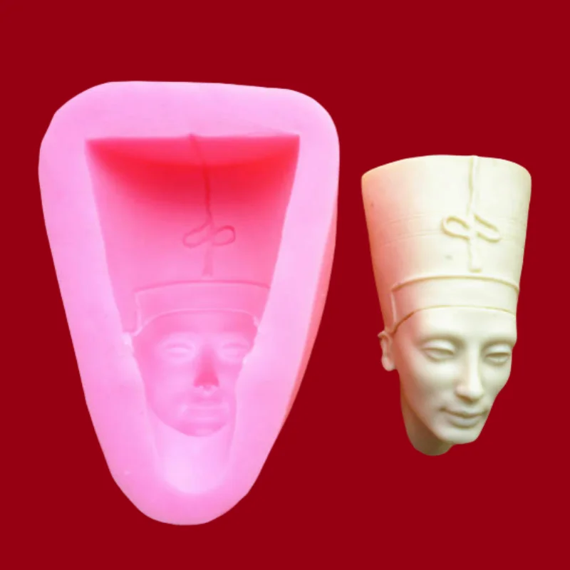 Fan Yong Four: Egyptian Princess Silicone Mold DIY Used for Converting Gypsum Resin Concrete Home Decorations and Ornaments