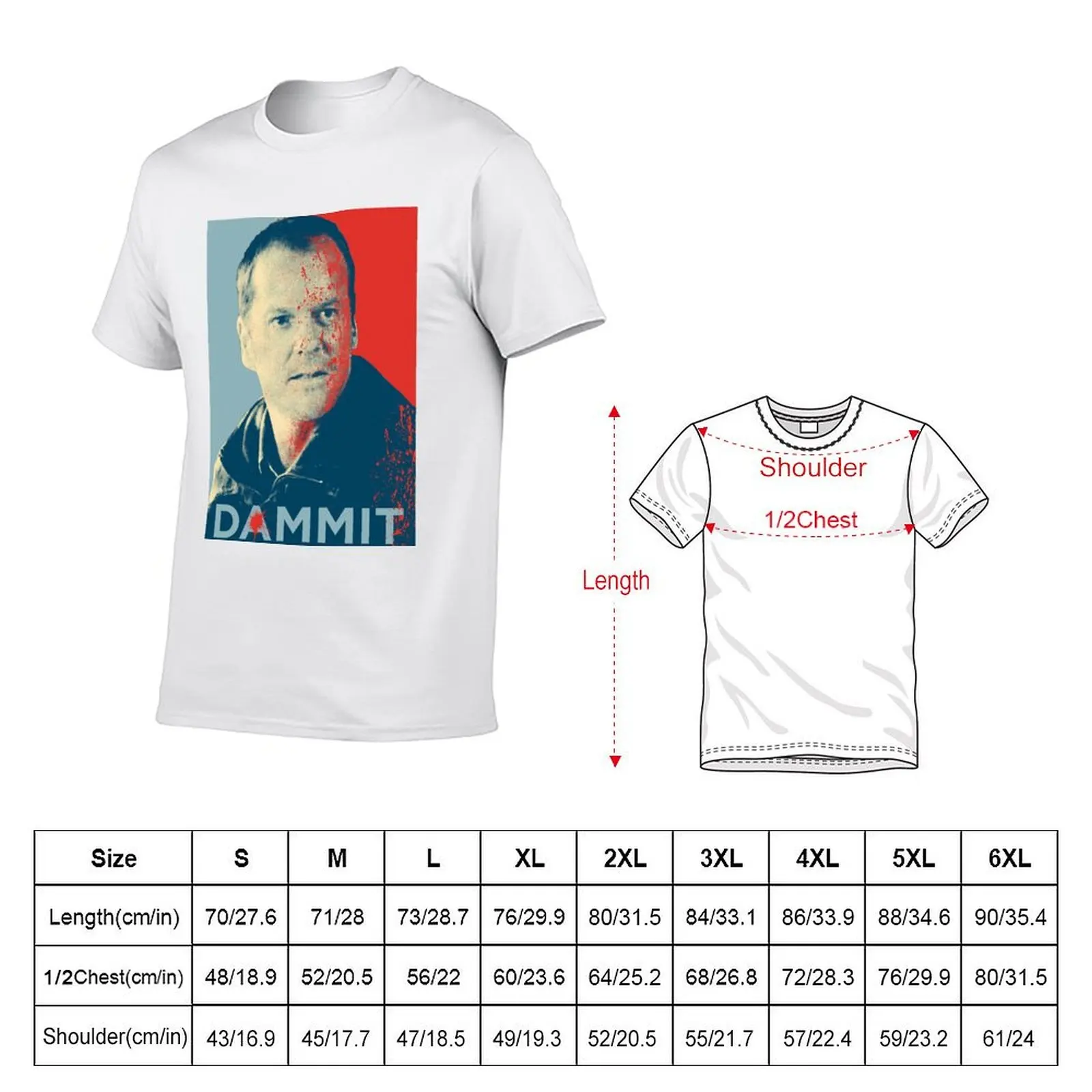 Jack Bauer 24 T-Shirt man t shirts cotton funny t shirts cotton man t shirts graphic T-shirt