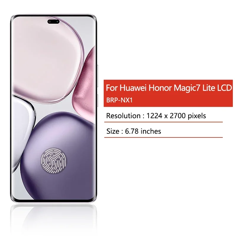 6,78 cala – zamiennik wyświetlacza LCD do telefonu Honor Magic7 Lite, model BRP-NX1, wraz z dotykową szybą i modułem digitizera, przeznaczony do telefonu HUAWEI Honor Magic 7 Lite. — zdjęcie produktu 2