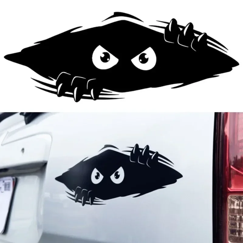Śmieszna naklejka Peep Monster karoseria wgniecenia zadrapania folia winylowa naklejki dekoracyjne Auto naklejki do stylizacji 28cm * 11cm
