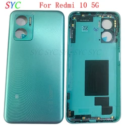 Rear Door Battery Cover Housing Case For Xiaomi Redmi 10 5G Back Cover with Logo Repair Parts