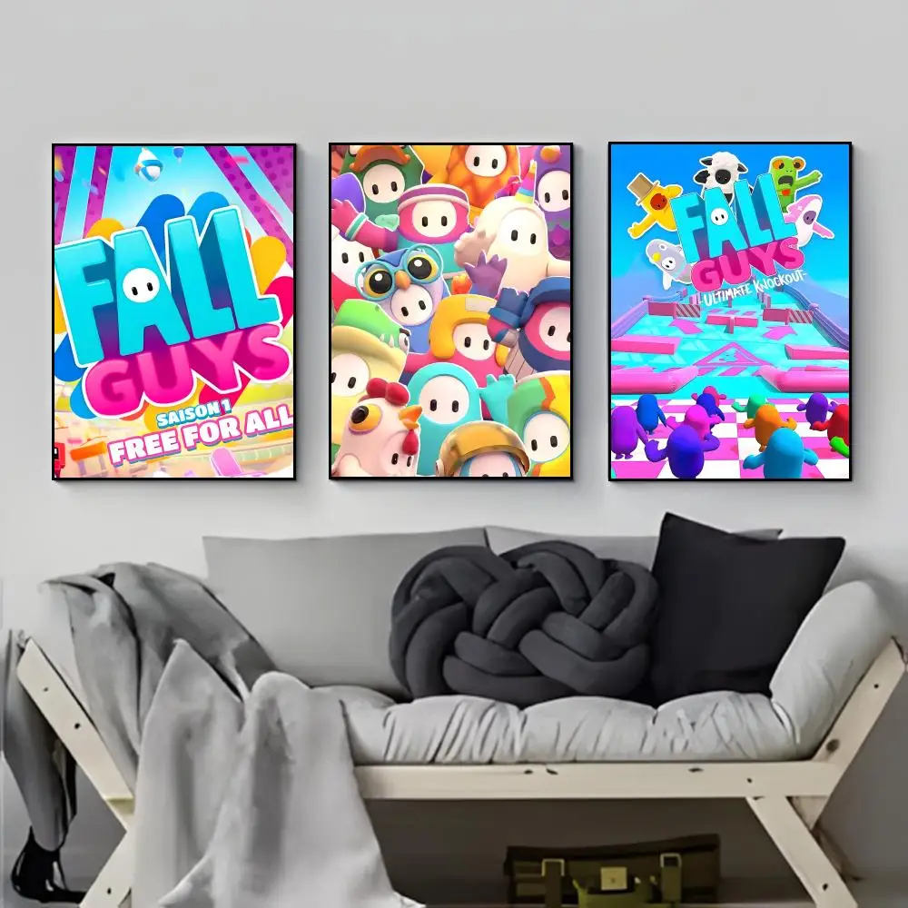 Game F-Fall G-Guys Poster Poster HD  Waterproof Wall Sticker Bar Living Room Decor Gift