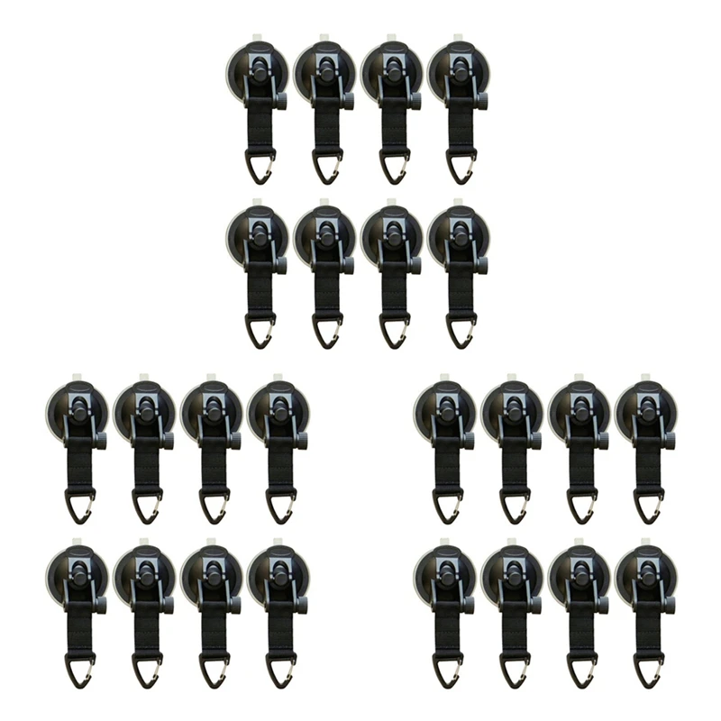 

24Pcs Suction Cup Anchor Securing Hook Tie Down,Camping Tarp As Car Side Awning, Pool Tarps Tents Securing Hook