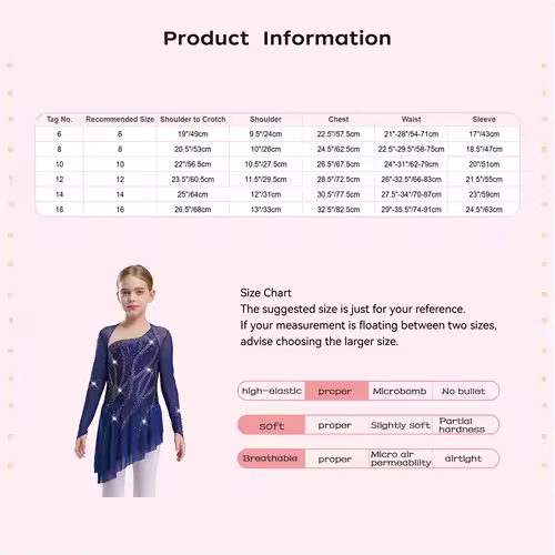 Kids Girls Figure Skating Rhythmic Gymnastics Leotard Dress Asymmetrical Split Shiny Rhinestones Contrast Color Dress Ballerina - Image 5