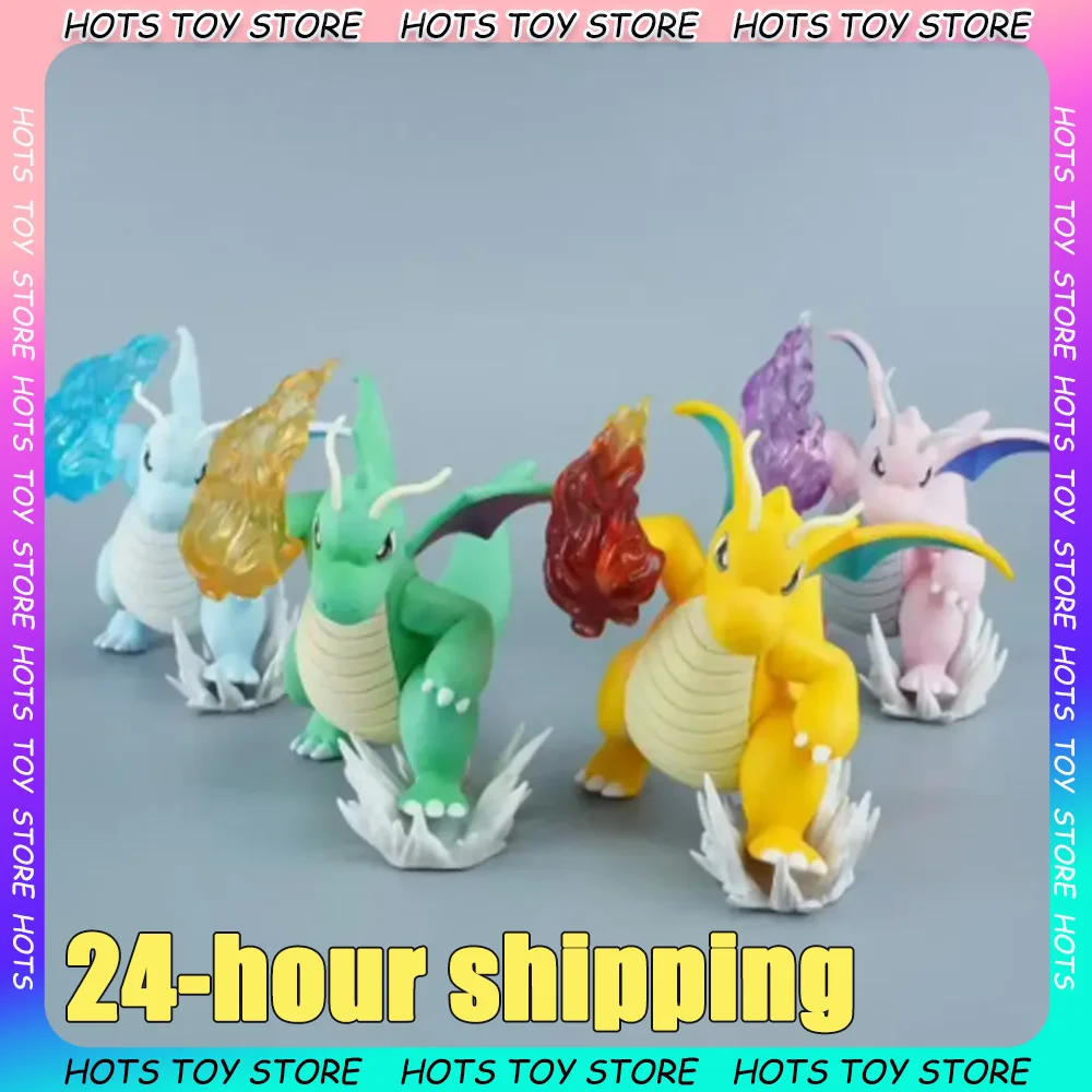 

In Stock Dragonite Figure Pocket Monster Series Anime Model Statue Toy Gift Yellow Green Blue Pink Dragonite Options