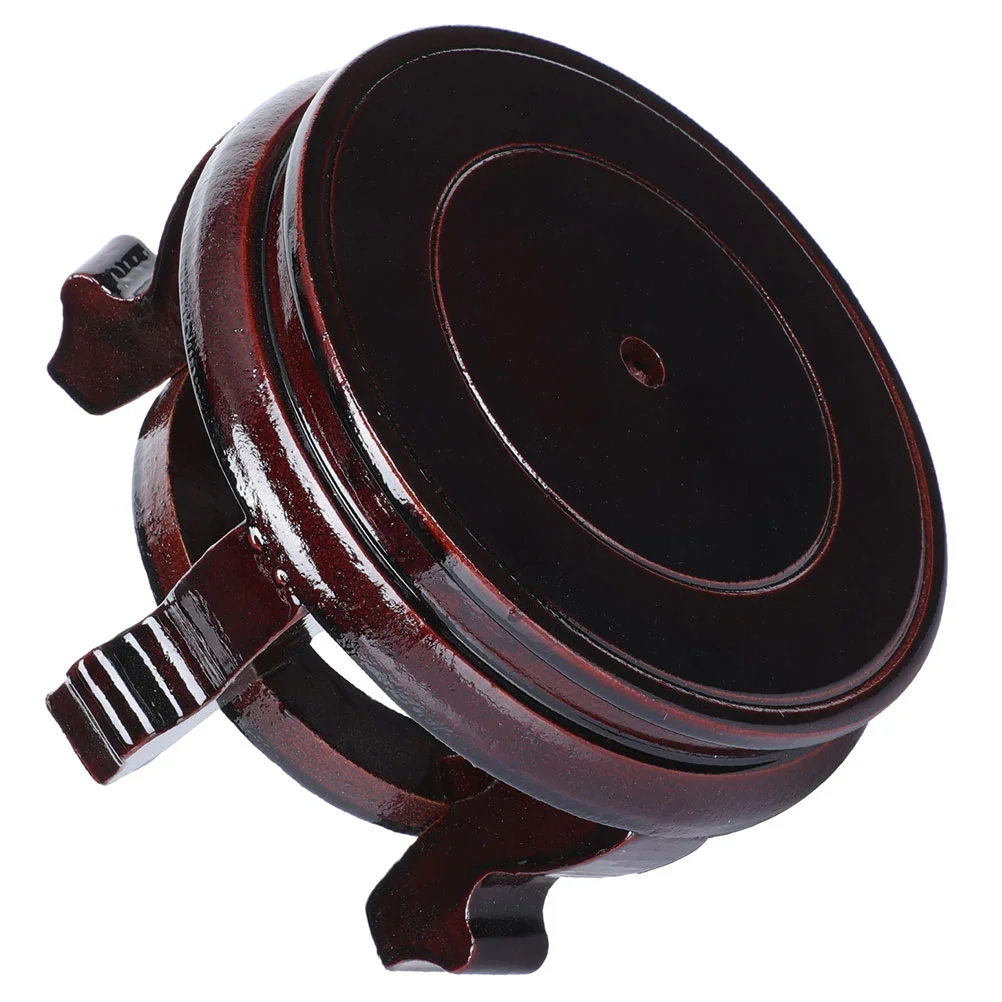 

Flower Pot Tray Plant Pots Indoor Wooden Round Display Base Decorative Vase Stand Floor Holder Desktop Ornament Plates
