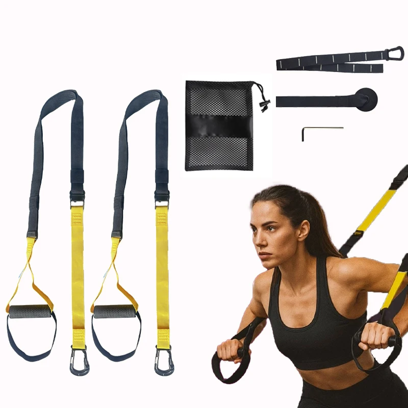 Yoga fitness belt sling tension exercise rope resistance belt sling trainer