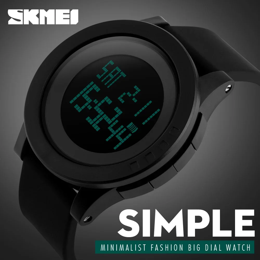 SKMEI 1142 Waterproof Alarm Calendar Watches relogio masculino Sport Watch Men LED Large Dial Digital Watch