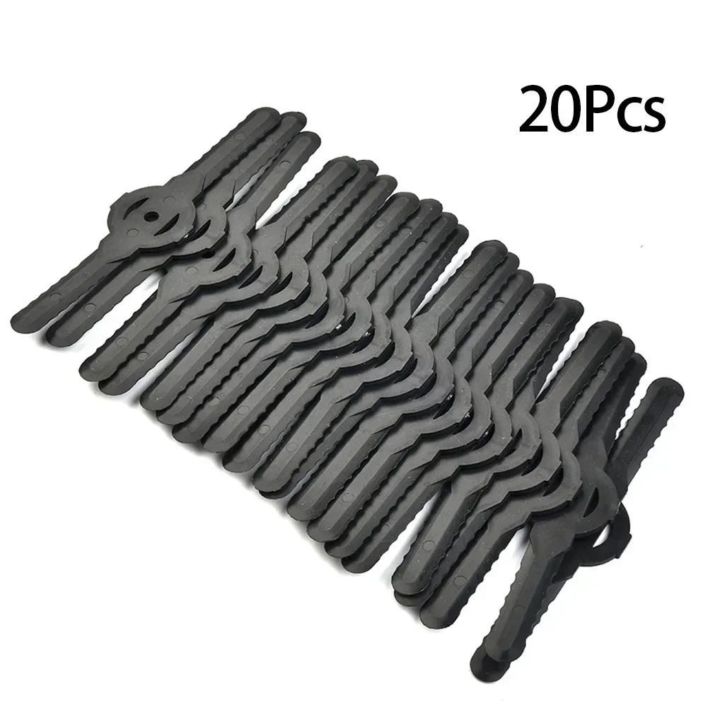 Lame da taglio in plastica da 20 pezzi per tagliaerba elettrico a batteria, strumento per decespugliatore, lame per tagliaerba, strumento da giardino di ricambio