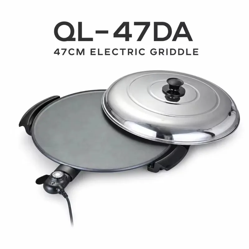 QL-47DA Electric Arabic Bread Maker 47cm Large Non Stick Griddle for Pita Saj Markook and Khubz
