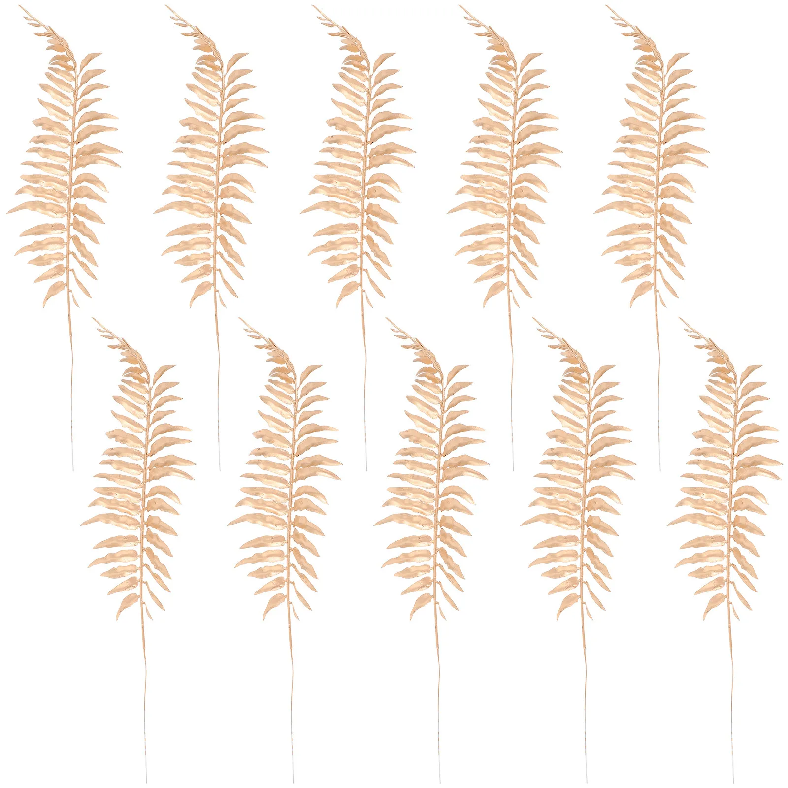 

10 шт. искусственных золотых листьев, очень реалистичные имитации листовых веток для домашнего декора, свадебных цветочных композиций, украшения столов