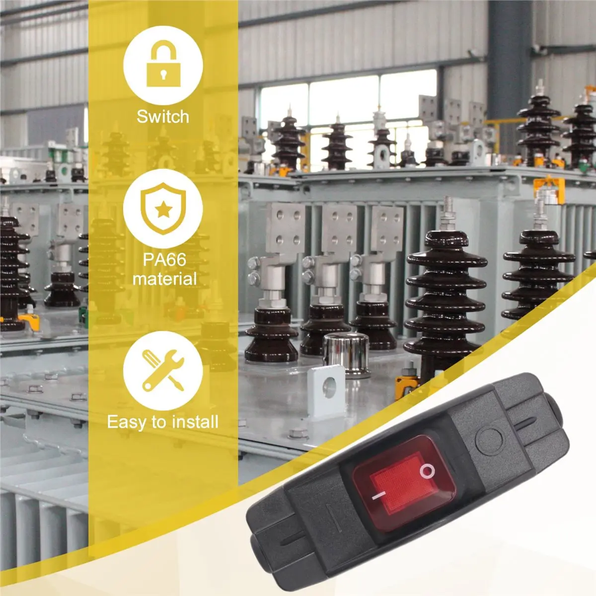 ~PERFECT}16A 220V On/Off Inline Cord Switch Button Inline Cord Switch for Electrical Appliances