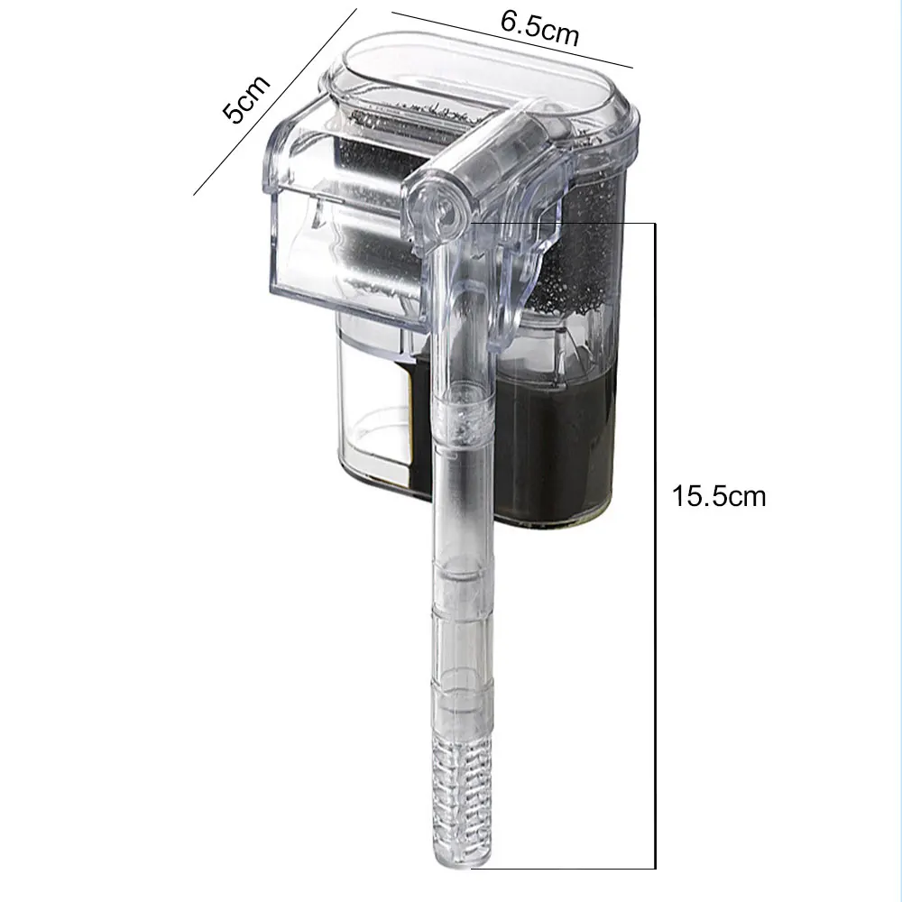 Akwarium Nowy wiszący filtr Mini filtr Akwarium Interfejs zasilania USB 2,5 W Przepływ 250 H/L Nadaje się do akwariów poniżej 30 cm