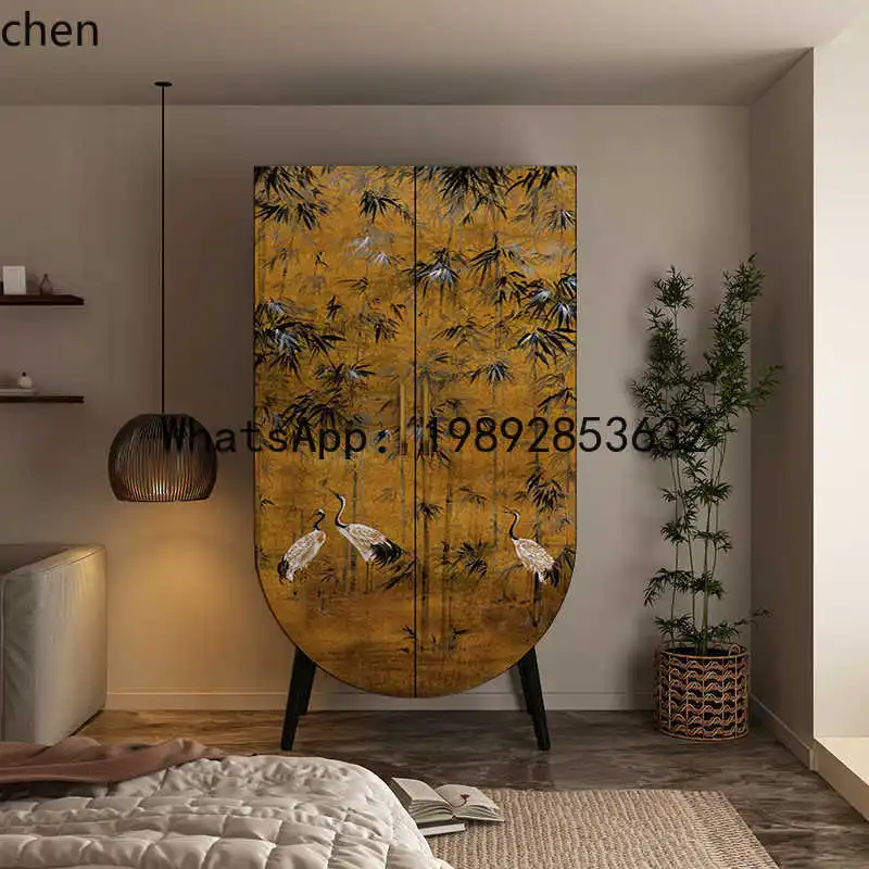 

A1 Wardrobe Cloakroom Storage Hanging Clothes Cabinet Solid Wood Storage Cabinet New Chinese Style Furniture