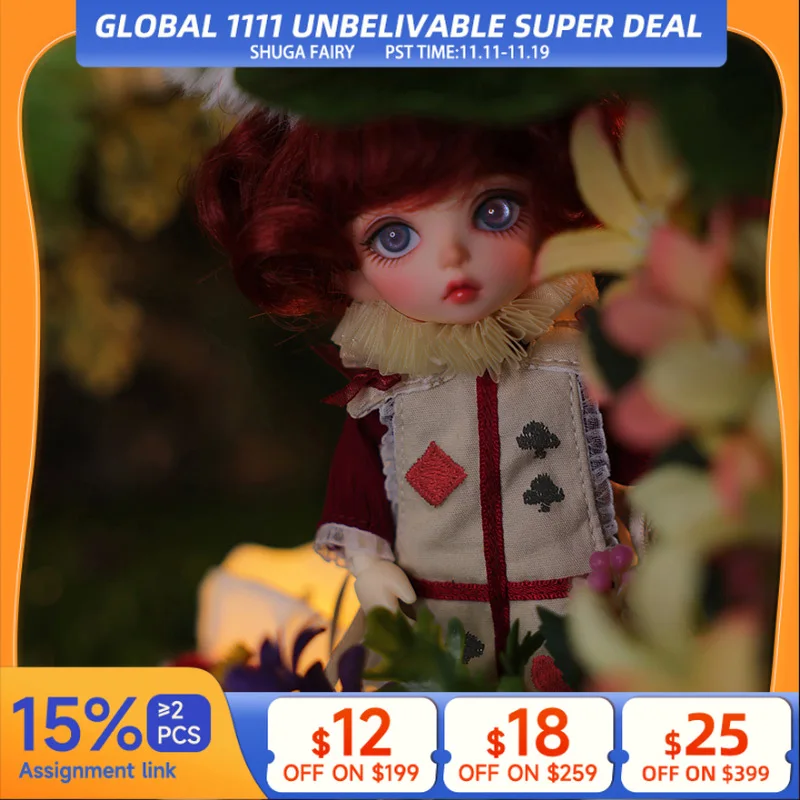 Luna BJD Doll 1/8 YOSD Doll 15.3cm Petite śliczne wielkie oczy wysokiej jakości zabawki na modne na urodziny wspólne lalki Chinabjd