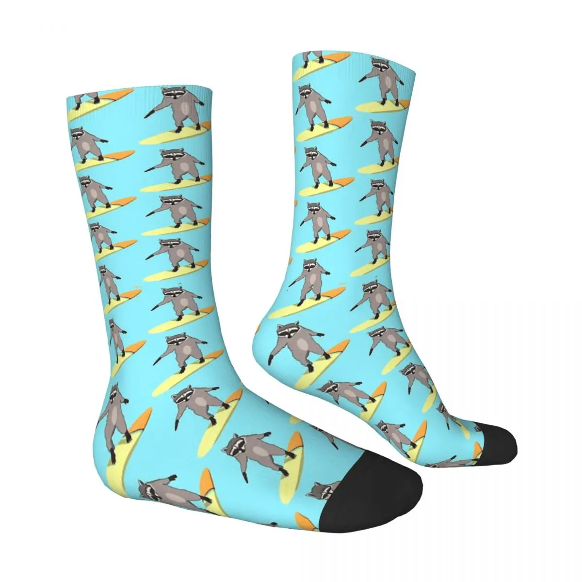 Surfing Raccoons Raccoon Procyon Lotor Animal Unisex Winter Socks Cycling Happy Socks street style Crazy Sock