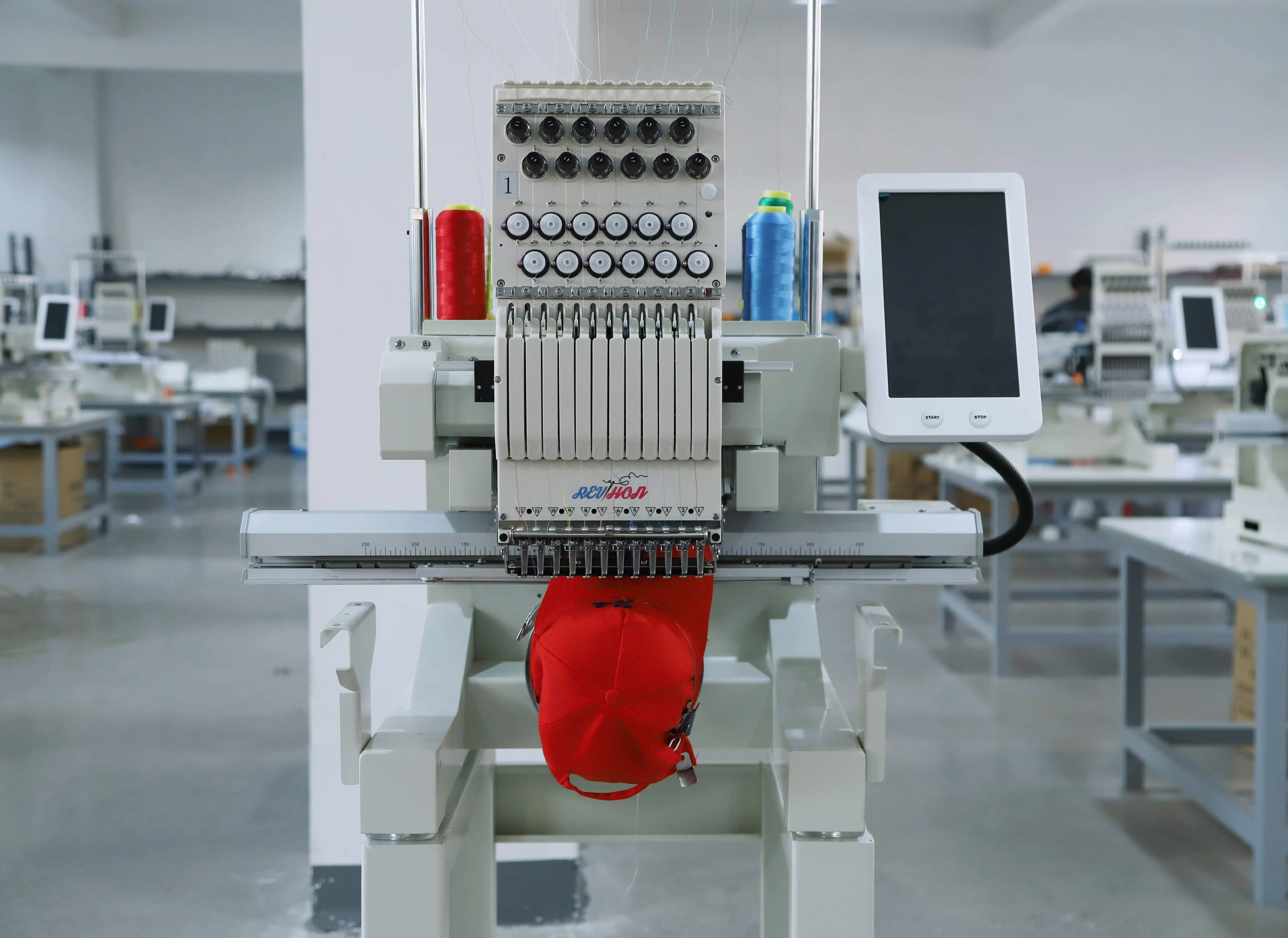 REVHON Own Factory One Head Embroidery High-Speed 1200RPM Long Service Life Machine Hat Embroidery Machine