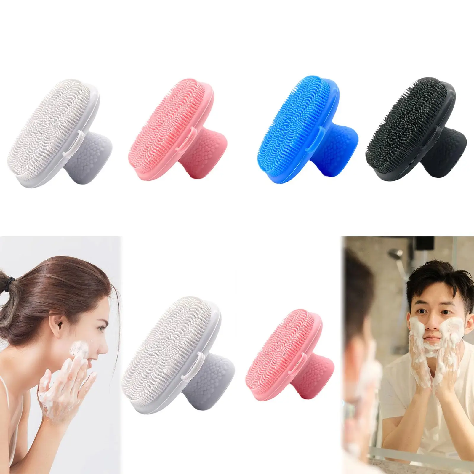 Face Brushes for Cleansing Soft Remover Flexible Scrubber Care Tool Wet and Dry Soft Silicone Face Wash Brush