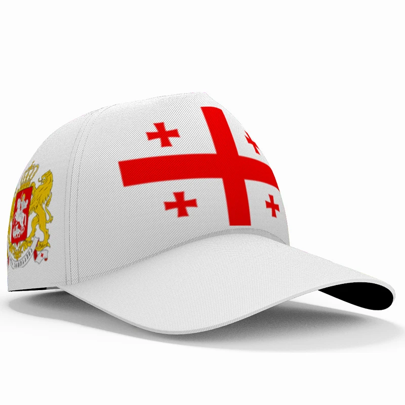 Georgia Male Youth Diy Free Custom Made Name Number Geo Nation Flag Ge Print Photo Georgian Republic Country Baseball Cap