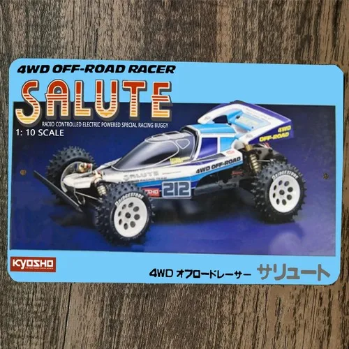4WD Off Road Salute Buggy RC Radio Control Racer Box Art  Metal Wall Sign