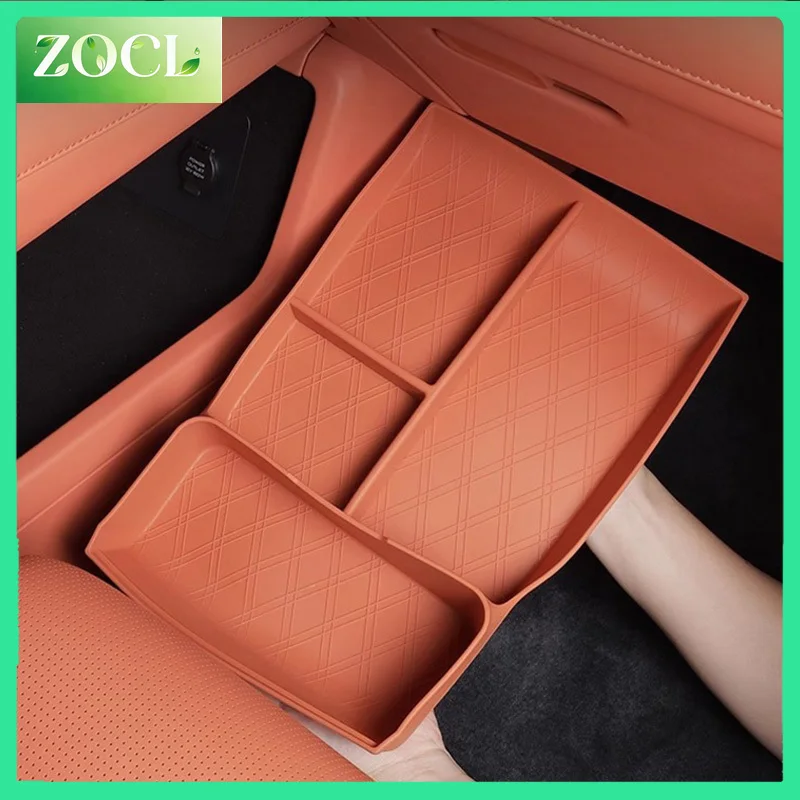 New For Lynk&Co 900 2025 2026 Car Center Console Lower Layer Storage Box Silicone Liner protective pad Organizer Accessories Kit