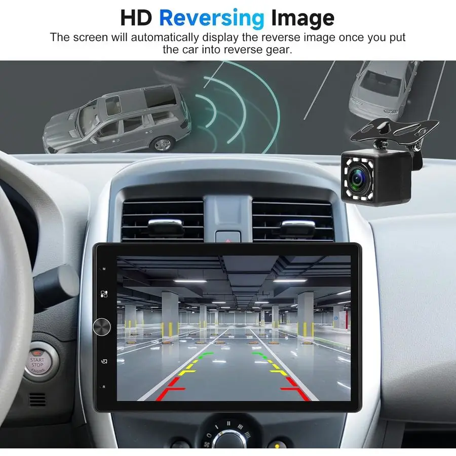 ستيريو سيارة راديو فردي 10.4 مع CarPlay Am Android Auto اللاسلكي، شاشة لمس قابلة للدوران، بلوتوث، صوت 16 نطاق EQ، Mir #5