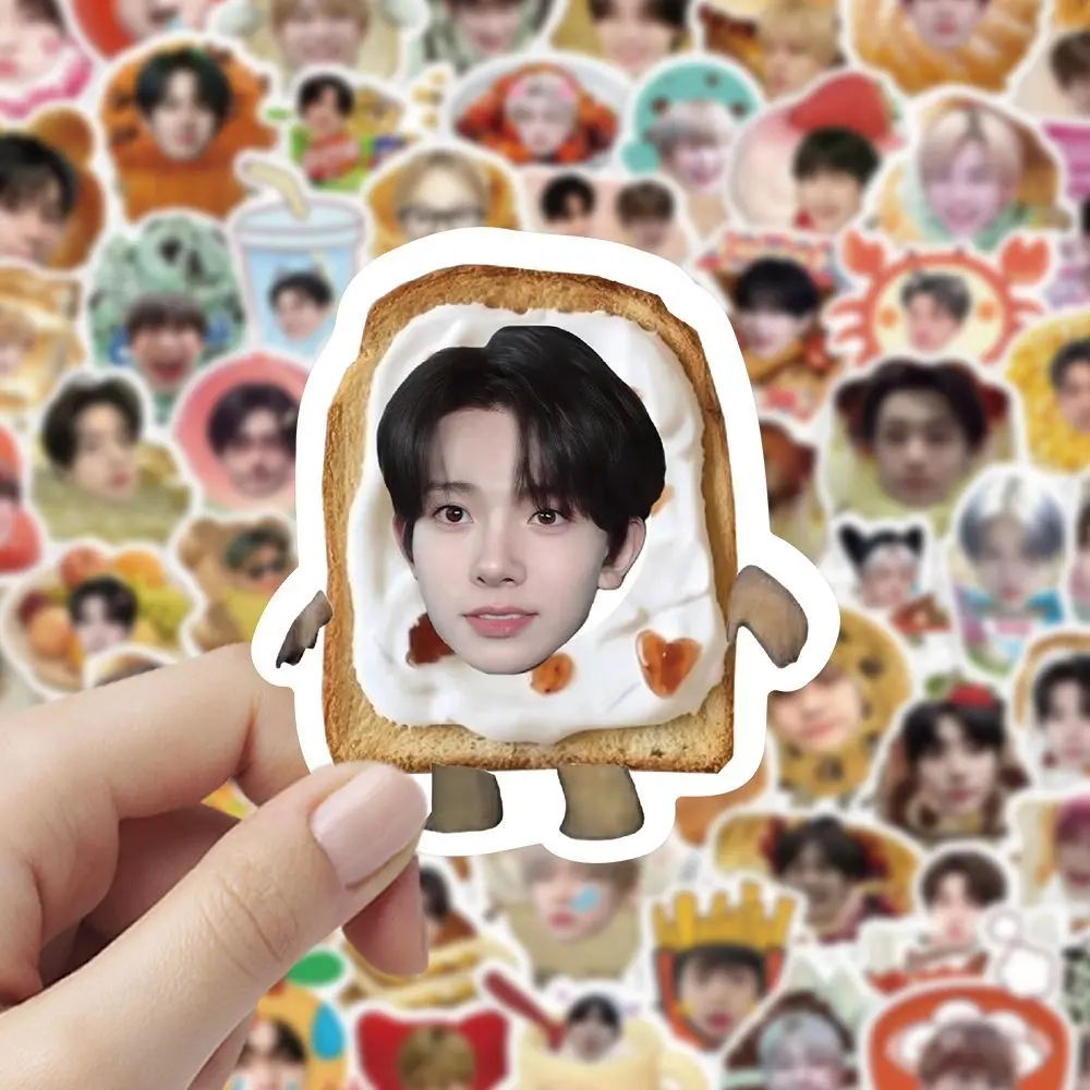 100pcs Korean Idol JAY JAKE Food Avatar Stickers SUNGHOON SUNOO NI-KI JUNGWON HEESEUNG DIY Cartoon Cute Creative Stickers Gift