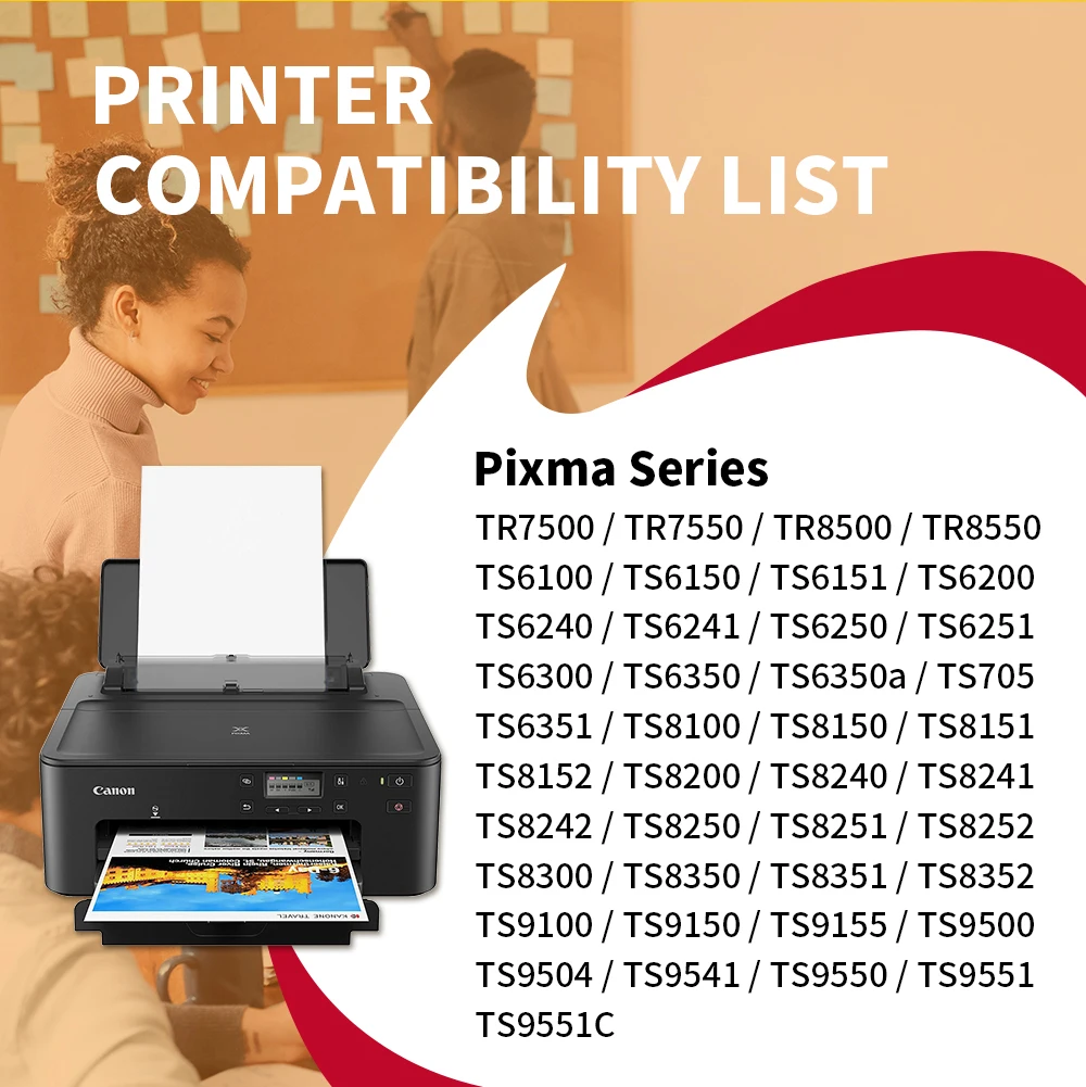 GIKAR 580XXL 581XXL PGI580 CLI581 Compatible Ink Cartridge for CANON PIXMA TS6150 TS6151 TS6250 TS6251 TS6350 TS6351 TS8150