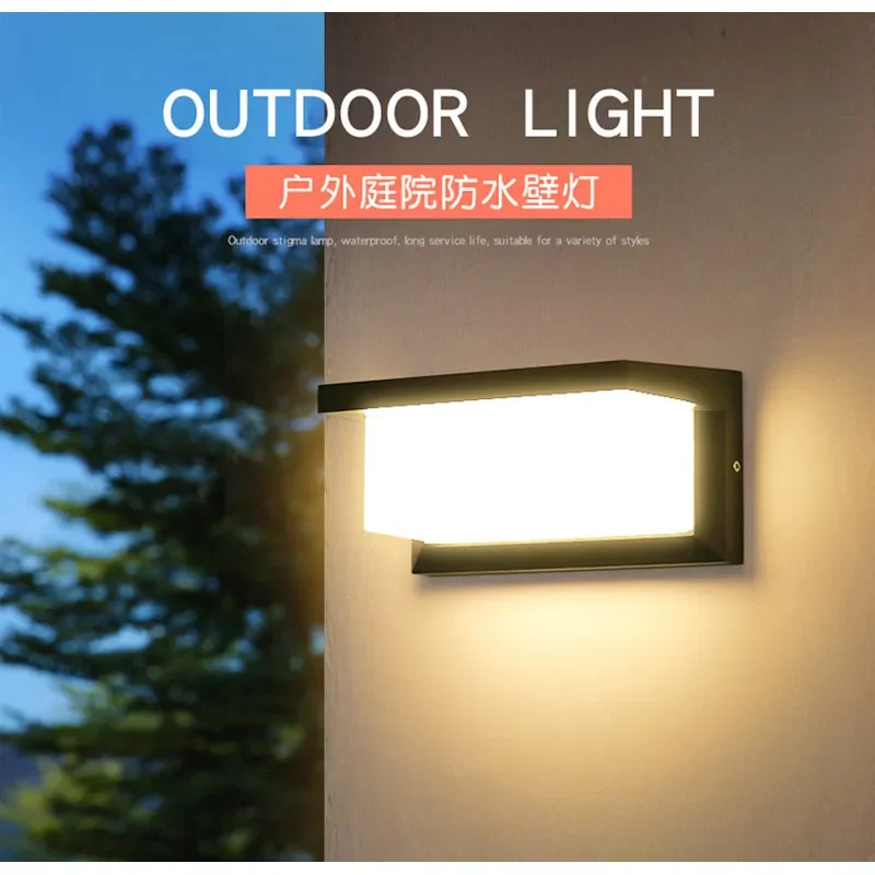 for Outdoor Waterproof LED Wall Light with Human Body Induction for Courtyard Villa Garden Corridor Aisle Entrance Lighting