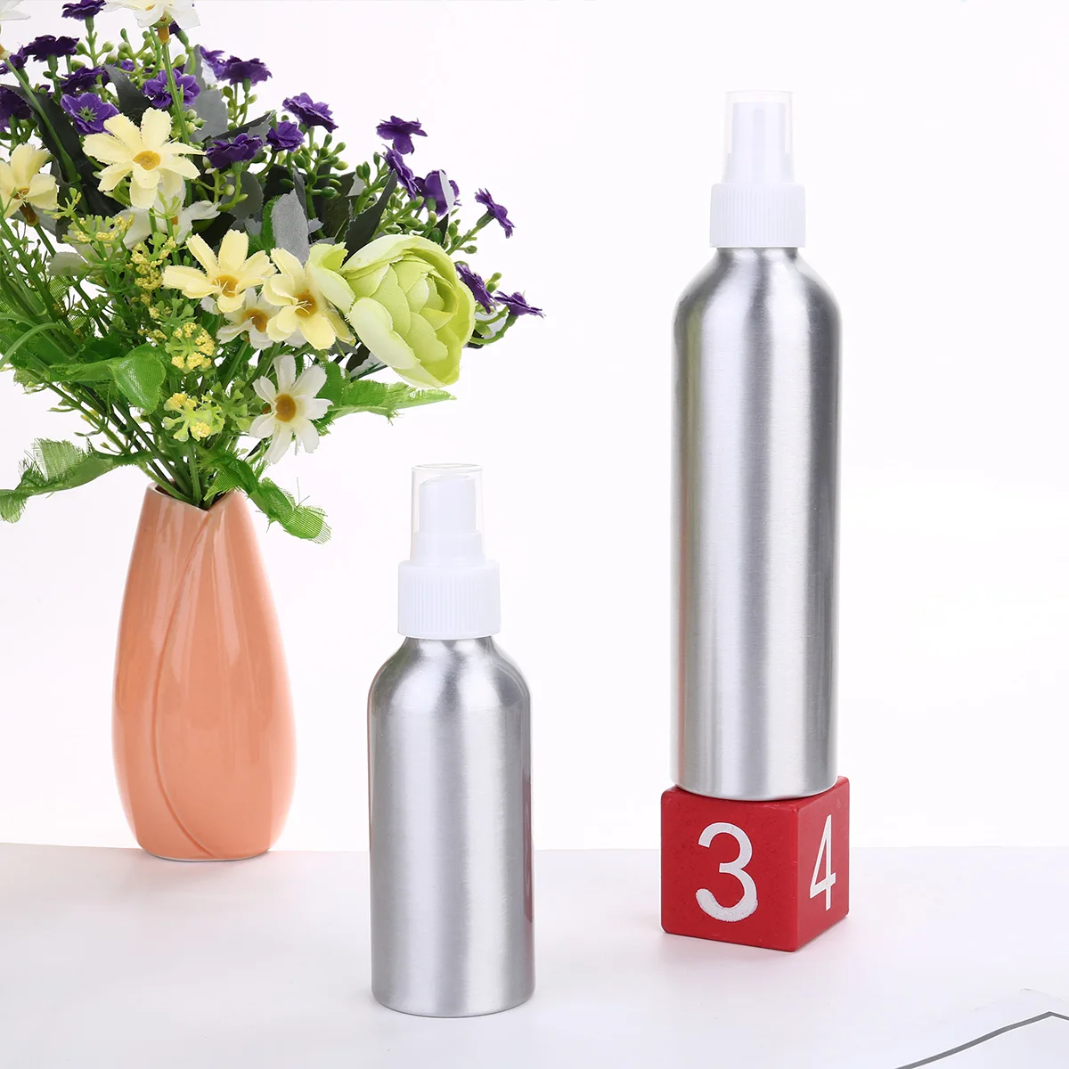 

3 Pcs Disinfection Spray Bottles Portable Perfume Containers Reusable Aluminum Travel Hand Dispensers Refillable