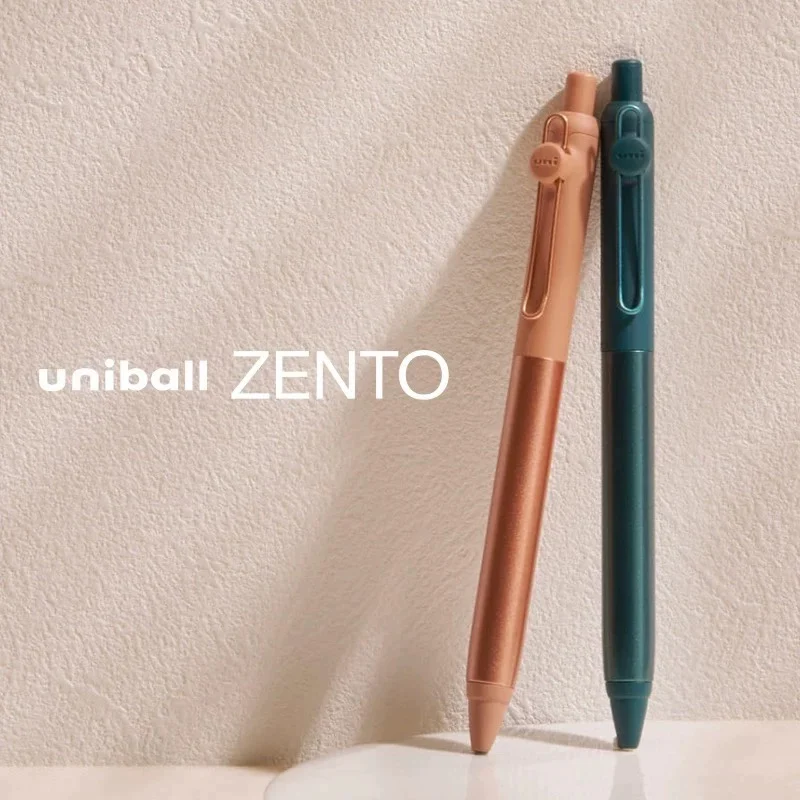 New Japan uniball  Zento Gel Pen Low Center Gravity Half Metal Rod Press-Type 0.5mm Black Smooth Writing Refillable Stationery